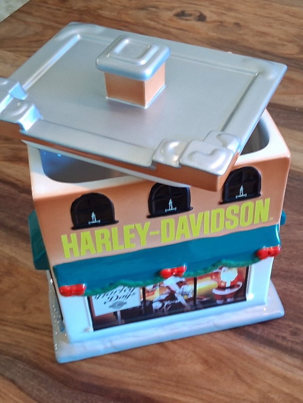Vintage 1992 Harley-Davidson Dealership Shop Cookie Jar - Airtight Seal - Picture 4 of 11
